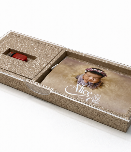 Box para pendrive e foto